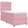 vidaXL Kontinentals&auml;ng med madrass Rosa 80 x 200 cm Sammet