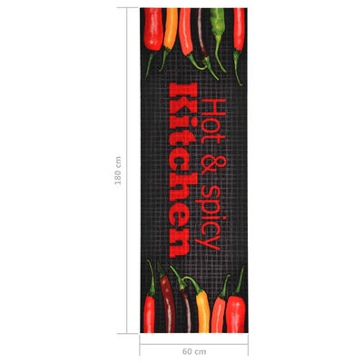 vidaXL Köksmatta maskintvättbar Hot&Spicy 60x180 cm