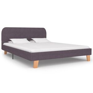 vidaXL S&auml;ngram utan madrass taupe tyg 135x190 cm