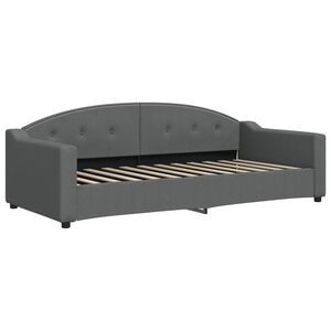 vidaXL Dagb&auml;dd m&ouml;rkgr&aring; 90x200 cm tyg