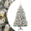 vidaXL Konstgjord julgran 180 cm 300 LED-lampor Varmvit PVC och st&aring;l