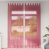 vidaXL Voile gardiner med öglor 2 st vinröd 140x260 cm