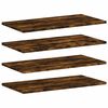 vidaXL V&auml;gghyllor 4 st r&ouml;kf&auml;rgad ek 60x30x1,5 cm konstruerat tr&auml;