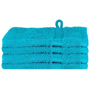 vidaXL G&auml;sthandduk SOLUND 4 st Turkos 15 x 21 cm 550 gsm
