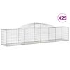 vidaXL Gabioner b&aring;gformade 25 st 300x50x60/80 cm galvaniserat j&auml;rn