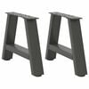 vidaXL Soffbordsben A-formade 2 st antracit 30x(30-31) cm st&aring;l
