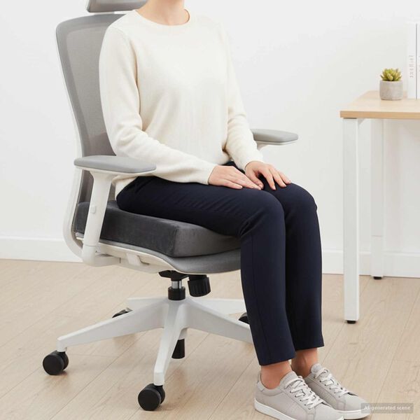 vidaXL Sittkudde Gr&aring; 40 x 40 x 10 cm PU skum