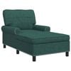 vidaXL Chaise Lounge med kudde Mörkgrön 91 x 157 x 91 cm tyg