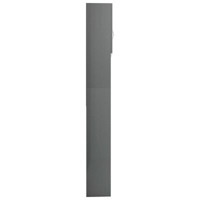 vidaXL Tvättmaskinsskåp grå högglans 64x25,5x190 cm