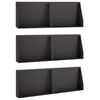 vidaXL St&ouml;dv&auml;gg 6 st 60 x 12 x 50 cm St&aring;l Svart
