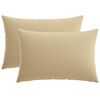 vidaXL Kudd&ouml;verdrag 2 st HEERLEN Beige 50 x 75 cm Polyester