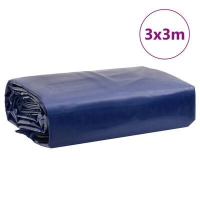 vidaXL Presenning blå 3x3 m 650 g/m²