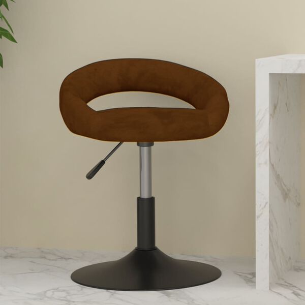 vidaXL Barstol brun sammet