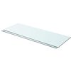 vidaXL Hyllplan 2 st glas genomskinlig 80x30 cm