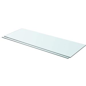 vidaXL Hyllplan 2 st glas genomskinlig 80x30 cm