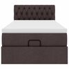 vidaXL Ottoman s&auml;ngram med madrass m&ouml;rkbrun 80x200 cm tyg