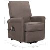 vidaXL massagefåtölj med uppresningshjälp taupe tyg