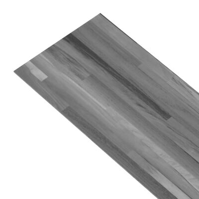 vidaXL Ej självhäftande PVC-golvplankor 4,46 m² 3 mm grårandiga