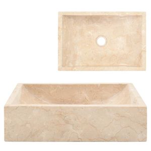 vidaXL Handfat 45x30x12 cm marmor gr&auml;ddvit h&ouml;gglans