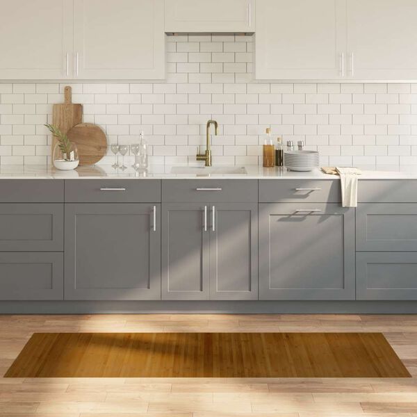 vidaXL Matta rektangul&auml;r brun 60x200 cm bambu