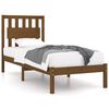 vidaXL S&auml;ngram honungsbrun massiv furu 100x200 cm enkels&auml;ng