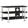 vidaXL TV-bänk svart 75x40x40 cm härdat glas