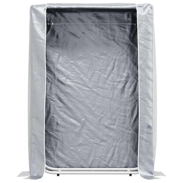 vidaXL Vedst&auml;ll med regnskydd 100x25x150 cm galvaniserat st&aring;l