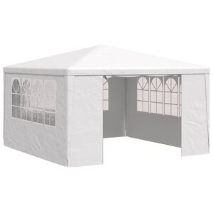 vidaXL Professionellt partyt&auml;lt med v&auml;ggar 4x4 m vit 90 g/m&sup2;