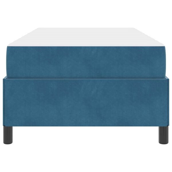 vidaXL S&auml;ngram med madrass M&ouml;rkbl&aring; 90 x 190 cm tyg