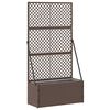 vidaXL Tr&auml;dg&aring;rdsspira planterare Brun 70 x 30 x 135 cm Metall