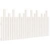 vidaXL V&auml;ggmonterad huvudgavel vit 159,5x3x80 cm massiv furu