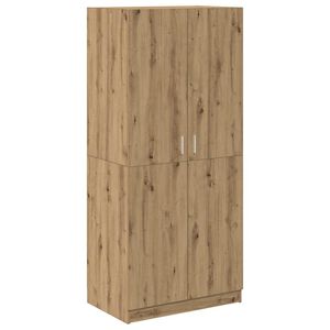 vidaXL Garderob artisan ek 90x52x200 cm konstruerat tr&auml;