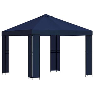 vidaXL Paviljong 3 x 3 m Bl&aring; Polyester och St&aring;l 190 gsm
