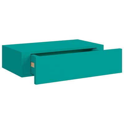 vidaXL Väggmonterade lådor blå 2 st 40x23,5x10 cm MDF