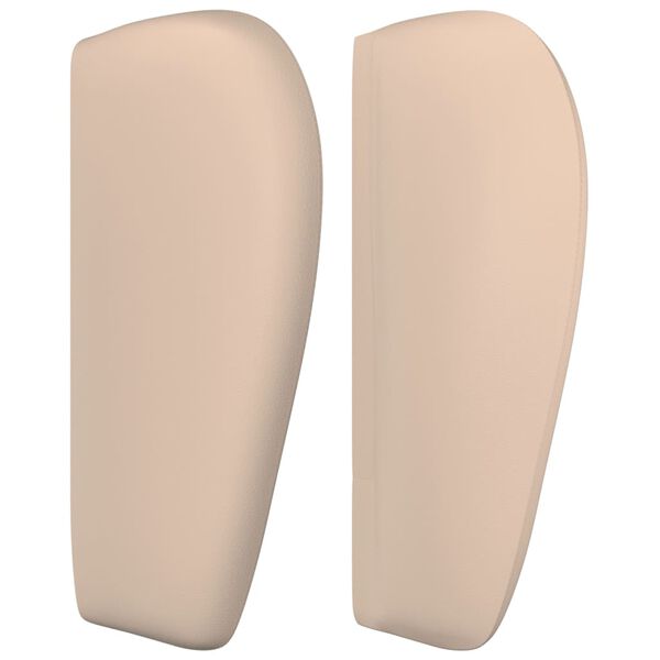 vidaXL S&auml;nggavel med kanter cappuccino 203x23x78/88 cm konstl&auml;der