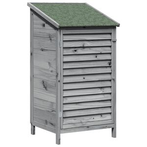 vidaXL Tr&auml;dg&aring;rdshus med tak Gr&aring; 59 x 56 x 113,5 cm Massivt Furu
