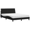 vidaXL Bed with Mattress "Hanko" Black 140x190 cm Fabric