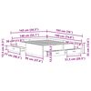 vidaXL S&auml;ngram med l&aring;da Artisan Ek 140 x 190 cm Konstruerat tr&auml;