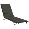vidaXL Solstol Kudde GEMERT 100% Polyester Antracit 200 x 50 x 3 cm