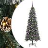 vidaXL Konstgjord julgran Gr&ouml;n 210 cm PVC, plast och st&aring;l