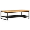 vidaXL Kaffeebord Brun och svart 110 x 55 x 35 cm Massivt mangotr&auml;