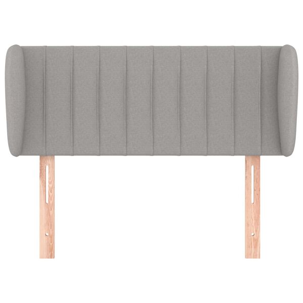 vidaXL S&auml;nggavel med kanter ljusgr&aring; 103x23x78/88 cm tyg