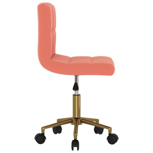 vidaXL Snurrbar matstol rosa sammet