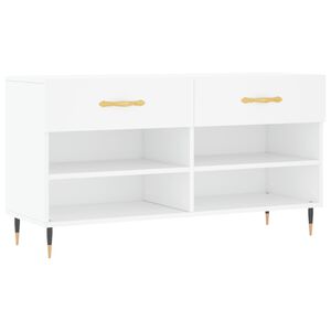 vidaXL Skob&auml;nk vit 102x35x55 cm konstruerat tr&auml;