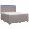vidaXL Kontinentals&auml;ng med madrass Taupe 200 x 200 cm Tyg