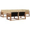 vidaXL Utomhussoffset 7 st Naturlig och Beige