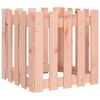 vidaXL Odlingsl&aring;da med staket-design 50x50x50 cm massivt douglastr&auml;