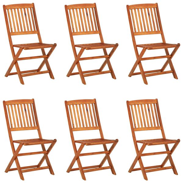 vidaXL Matgrupp f&ouml;r tr&auml;dg&aring;rden 7 delar 180x90x75 cm massivt akaciatr&auml;