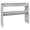 vidaXL Konsolbord betonggr&aring; 102x30x80 cm konstruerat tr&auml;