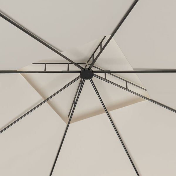 vidaXL Paviljong 3x3x2,7 m gräddvit 160 g/m²